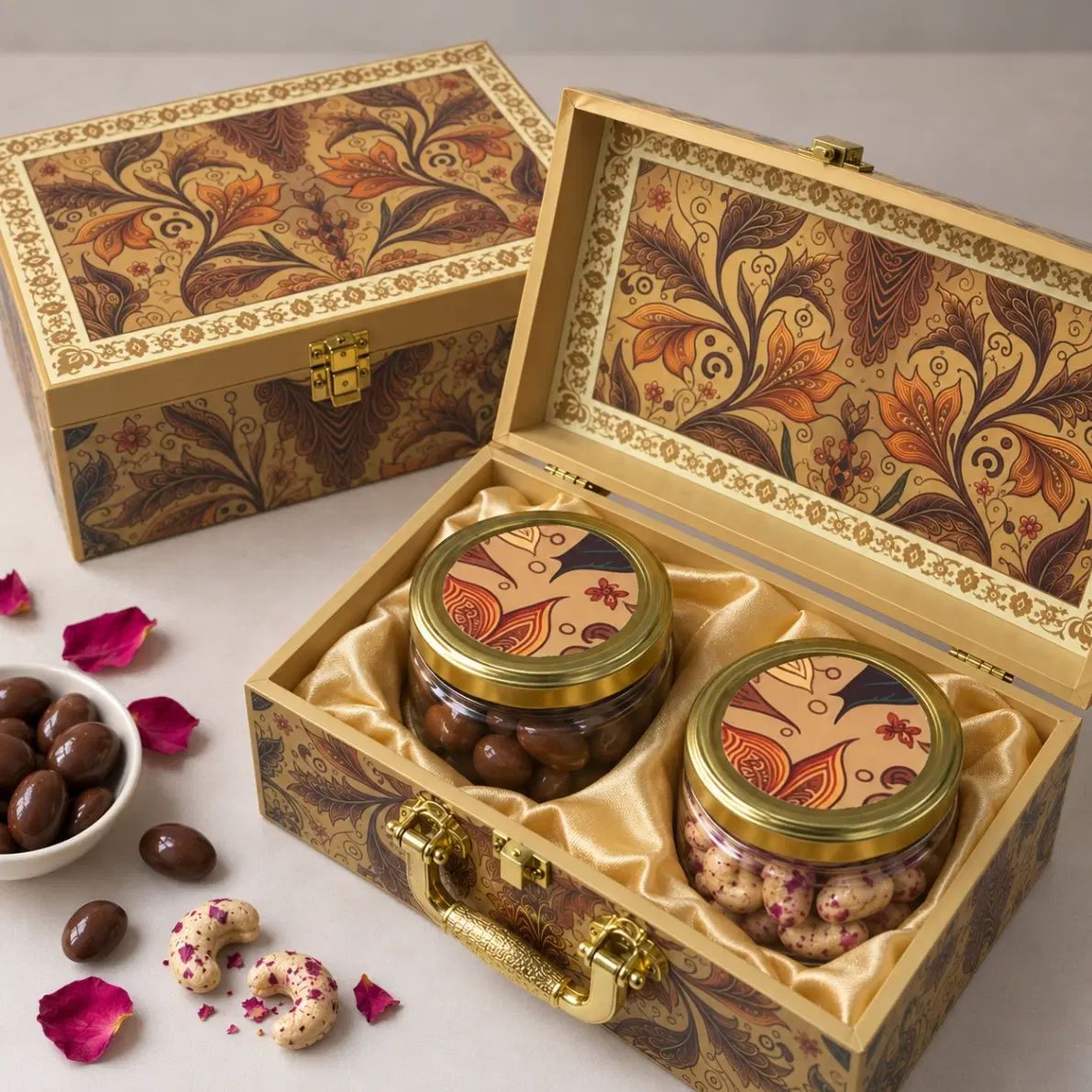 Diwali Hamper With Flavoured Dry Fruits - 2 Jars